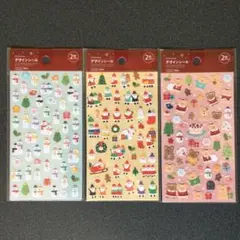 DAISO シール クリスマスデザインシール 3点セット