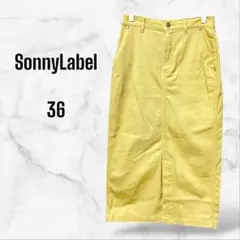 【SonnyLabel】タイトデニムスカート スリット 黄色(36/S)シンプル