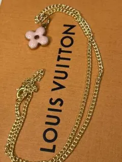 【正規品】Louis Vuitton クローバー チャーム ネックレス ピンク