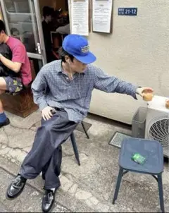00's old UNIQLO 短丈チェックシャツ　City boy