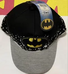 新品　バットマン キャップ　帽子　54cm 黒灰　3-6才用