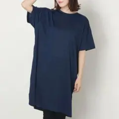 IGNIO 半袖　ワンピース　チュニック　ネイビー　シンプル　アイクール　S