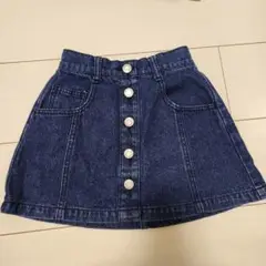デニム ボタンフロントスカート110