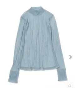 HIGH NECK GLITTER TOPS (Blue)