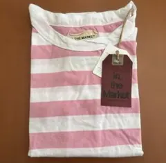 美品　in the Market 半袖 Tシャツ ピンクストライプ　送料込