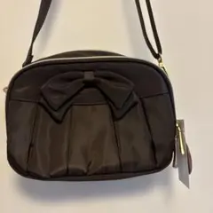 新品　m petit リボン付き　ブラウンショルダーバッグ　青木美沙子　しまむら