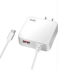 EUSB充電器 USB タイプc 1.5ｍケーブル 折りたたみ式プラグ