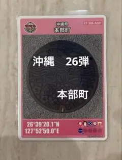 沖縄県 本部町 マンホールカード 47-308-A001 第26弾