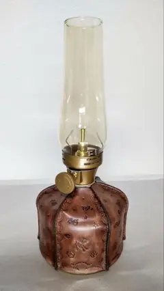 OD缶カバー 手染め ハンドメイド レザー 小鹿刻印 キャンプ アウトドア