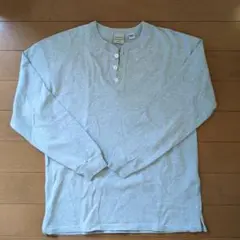 Goodwear グレー 長袖ヘンリーネックカットソー M