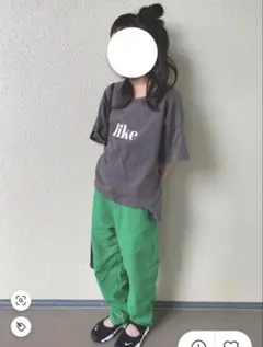 mamami キッズカラーパンツ 140 グリーン 韓国子供服