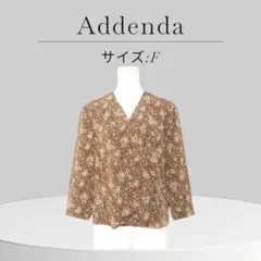 ★美品 Addenda アデンタ 7部袖 花柄 レトロ クラシカル エレガント