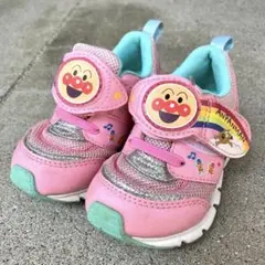 【14cm/未使用に近い】アンパンマン キッズシューズ ピンク