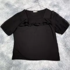 eur3【1】半袖Tシャツ　ブラック　袖シースルー　レディース　小さいサイズ