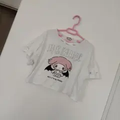 140★マイメロディシャツ　ホワイト　短丈