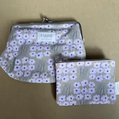 【新品】 kippis キッピス　北欧柄　がま口ポーチ&ミニポーチ2点セット