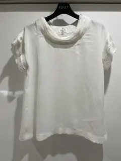 LANVIN en Bleu ホワイト半袖シャツ