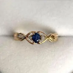 K18 ゴールド サファイア ダイヤモンド リング 指輪 18K