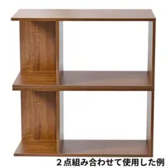 コの字ラック（アッシュブラウン）３個セット　2段　収納棚　横置き可能　UF2