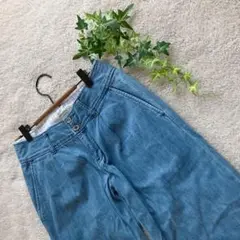 【フレームワーク】ワイドデニムパンツ ハイライズ ユーズド加工