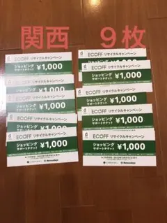 大丸エコフショッピングサポートチケット 関西9枚
