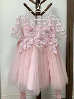 土日限定300円OFF⭐︎ドレス120cm ピンクレース