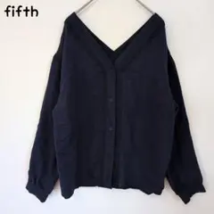 fifth Vネック 長袖シャツ 刺繍
