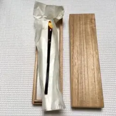 茶道具　本べっ甲　茶杓　木箱付 茶道具本べっ甲茶杓木箱付