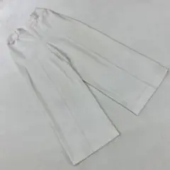 LAUTREAMONT パンツ ガウチョ ワイド ホワイト ハイウエスト 38