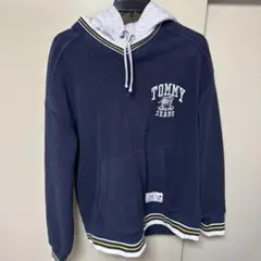 TOMMY JEANS ネイビー グレー パーカー Lサイズ