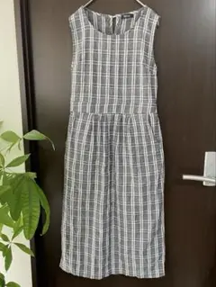 チェックのノースリーブワンピース　M