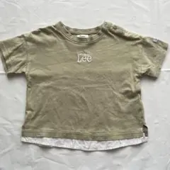 Buddy Lee ボタン付き オリーブグリーンTシャツ 95cm