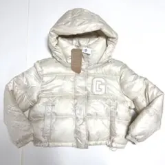 新品♡GAP アイボリー フード ダウンジャケット ショート丈　白　2way