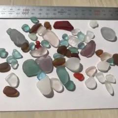 シーグラス 暖色系ミックス