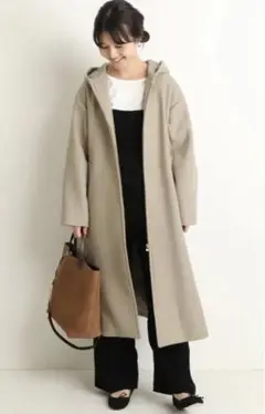 週末値下げ【SLOBE IENA 】 HAMILTONフードロングコート