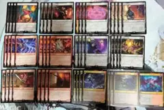 【MTG】FF限定 構築デッキ 黒赤クリーチャーでない呪文 パーツ 48枚セット