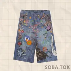 DND4DES 25 ssカラフルデニムショーツ ユニセックス