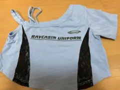 RAY CASSIN ワンショルダー　ユニフォーム風　半袖Tシャツ　ブルー