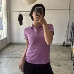 LACOSTE one point polo shirt purple