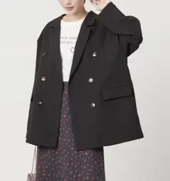 新品 FREAK'S STORE ダブルテーラードジャケット ブラック