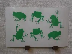 ＊カエル カッティング ステッカー＊frog 蛙 かえる インテリア シール