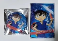 名探偵コナン 缶バッジ アクリルカード 夏夜ver ① 江戸川コナン