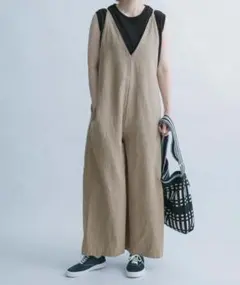 FORK&SPOONコットンリネンサロペットパンツ