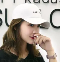 大人気⭐カジュアルコーデ新品 キャップ 韓国 オルチャン 男女兼用⭐ホワイト