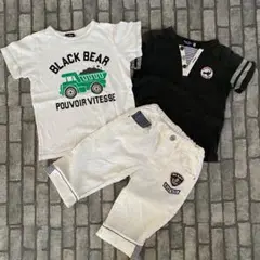 ミキハウス ブラックベア 半袖 Tシャツ ズボン セット 120