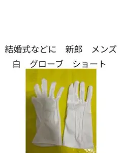 お値下げ済み　結婚式にどうぞ！新郎用 白 ショートグローブ