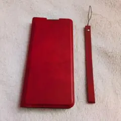 匿名配送✨Oppo Reno 3 pro 手帳型ケース ストラップ付き 暗めな赤