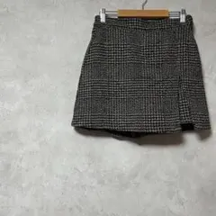 プライベートポーズ　キュロットスカート　千鳥柄　ツイード　スリット　秋冬