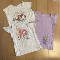 【Tシャツ3枚セット】アリエル　ラプンツェル Tシャツ　ユニクロ　◆130㎝