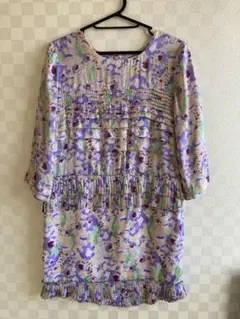 H&M フラワープリント 五分袖チュニック EUR 32